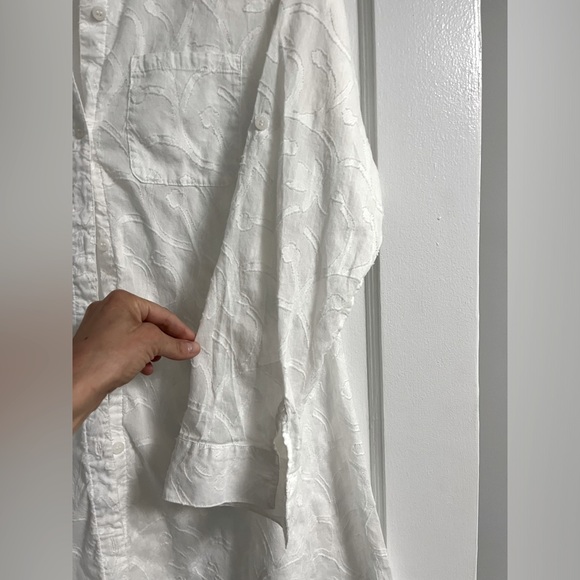 TommyBahama Swim cover up - white cotton button down - size medium - Picture 5 of 12